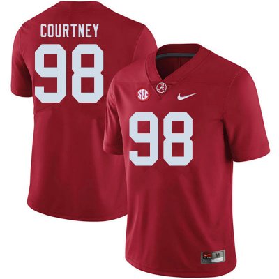 NCAA Men's Alabama Crimson Tide #98 Will Courtney Stitched College 2020 Nike Authentic Crimson Football Jersey SK17P68WC